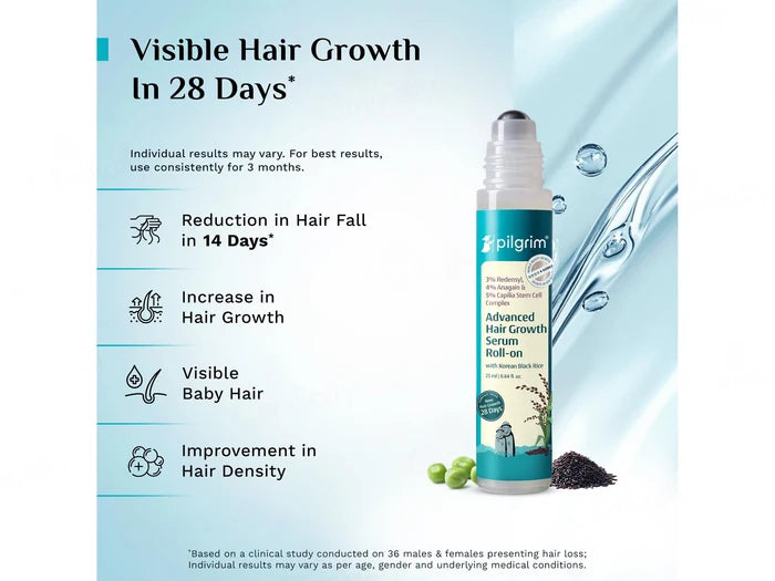 Pilgrim Advanced Hair Growth Serum Roll-On – 25 ml