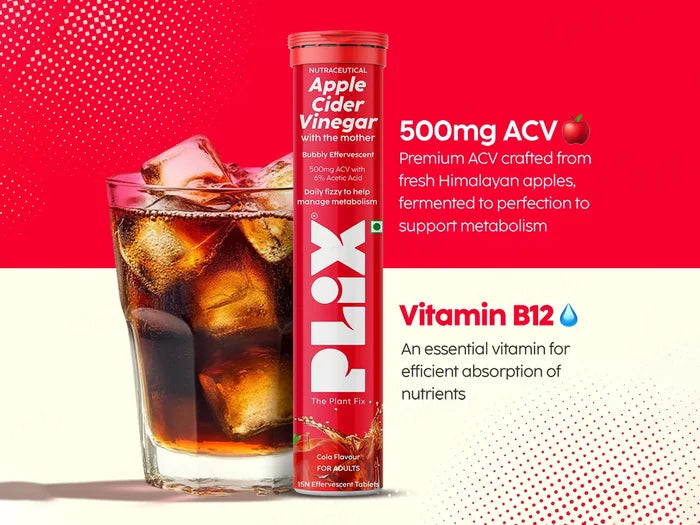 PLIX Apple Cider Vinegar Effervescent Tablets