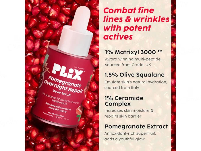 PLIX POMEGRANATE OVERNIGHT REPAIR DEWY SERUM