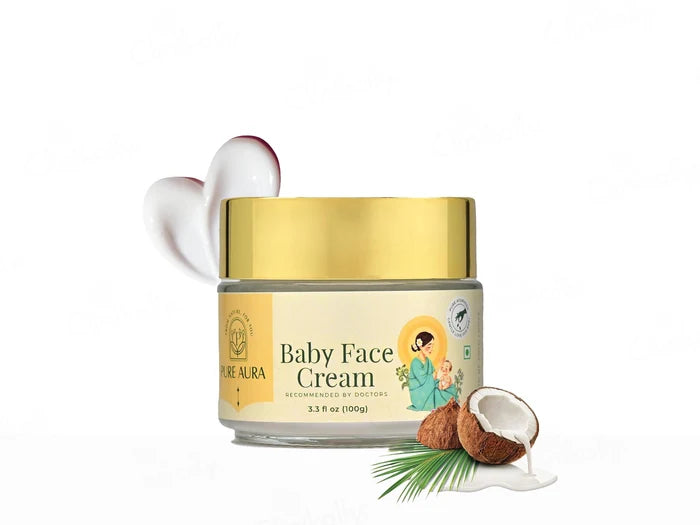 Pure Aura Baby Face Cream – Gentle Ayurvedic Moisturizing Care for Delicate Baby Skin