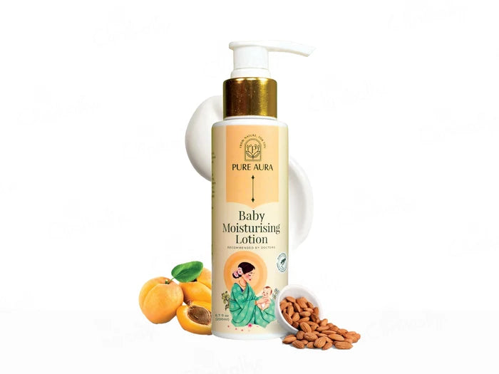 Pure Aura Baby Moisturizing Lotion – Gentle Ayurvedic Moisturization for Delicate Baby Skin
