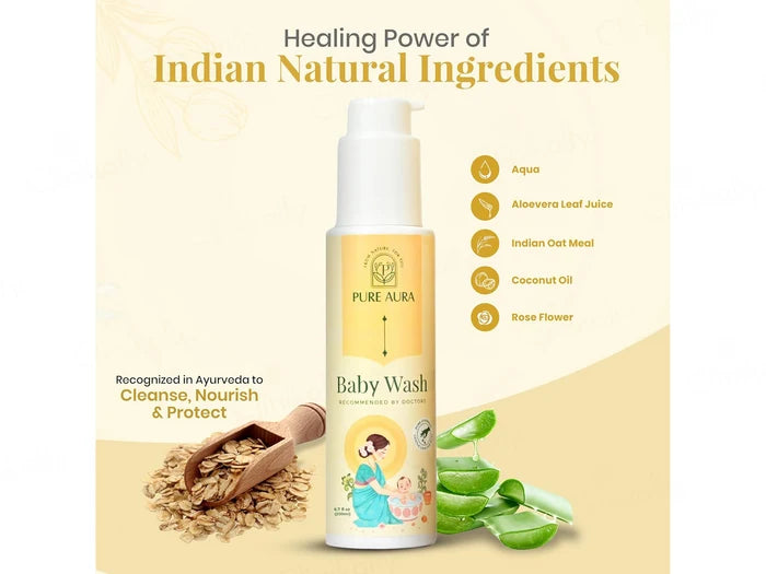 Pure Aura Baby Wash – Gentle Ayurvedic Baby Body Cleanser