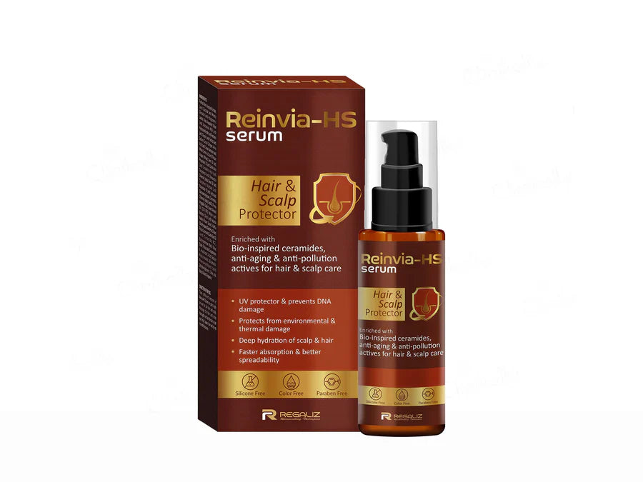 Reinvia-HS Hair &amp; Scalp Protector Serum – Advanced UV, Heat &amp; Pollution Shield