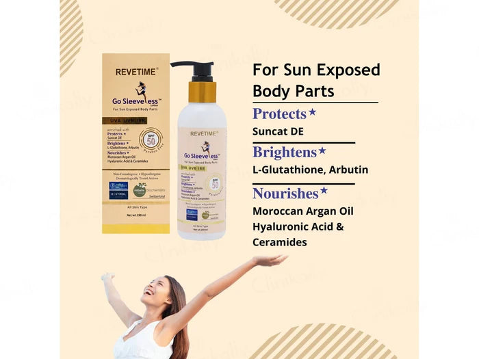 Revetime Go Sleeveless Sunscreen Body Lotion SPF 50