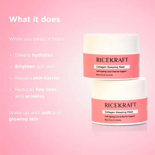 RiceKraft Collagen Overnight Sleeping Face Mask – 50 g