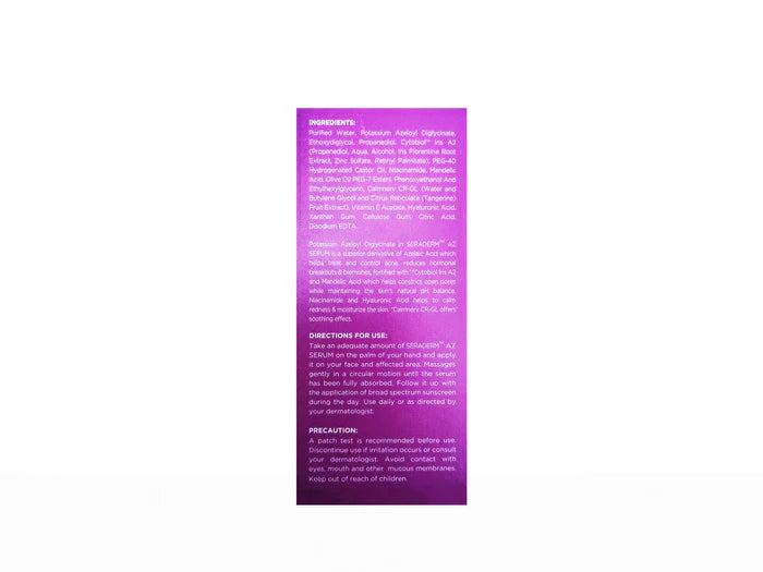 Seraderm AZ Face Serum – Advanced Acne, Pigmentation &amp; Barrier Repair Serum
