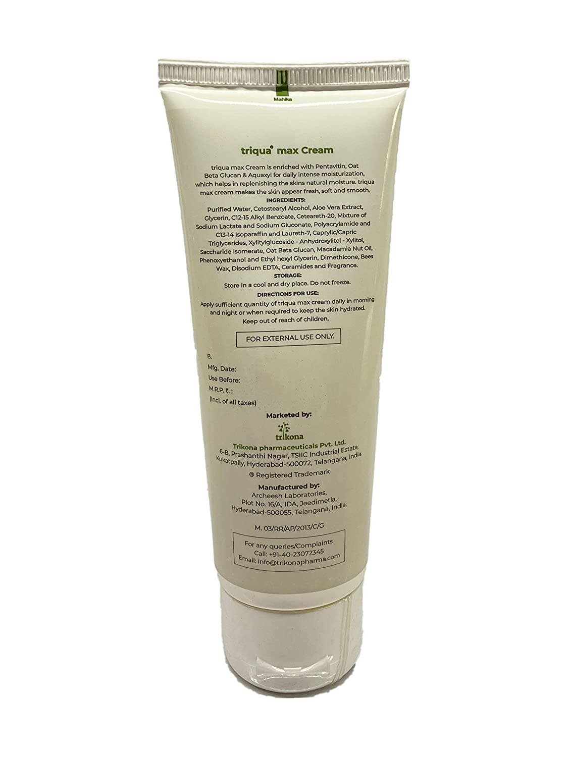 Triqua Max Moisturising Cream