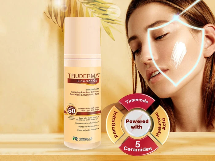 Truderma Sunscreen Gel SPF 50 PA+++ 50 g – Silicone-Based Matte Sunscreen