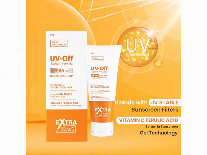 UV-Off Instant Protection Vitamin C &amp; Ferulic Acid Sunscreen Gel SPF 60 PA+++