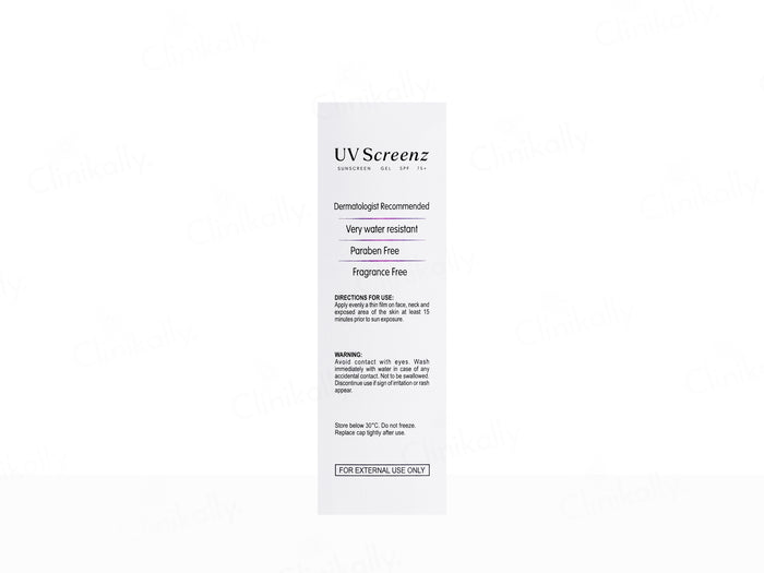 UV Screenz Sunscreen Gel SPF 75+