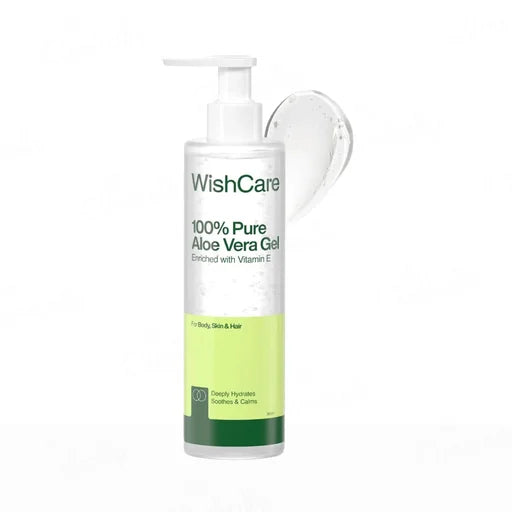 WishCare Pure &amp; Natural Aloe Vera Gel with Vitamin E – 200 mL