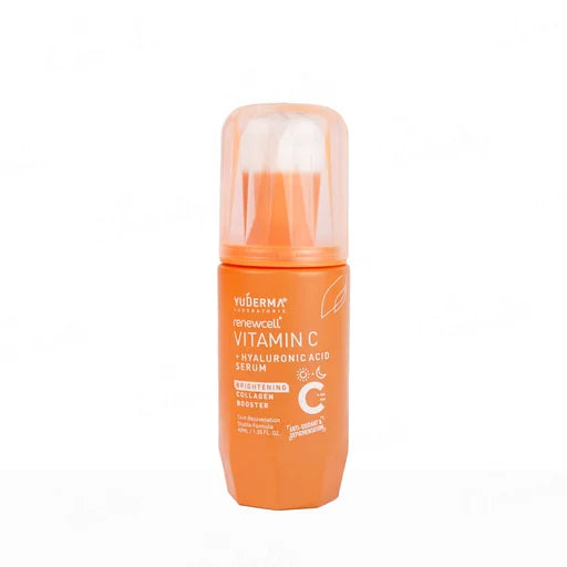 Yuderma Renewcell Vitamin-C + Hyaluronic Acid Serum – 40 mL | 20% Triple Vitamin C Brightening Serum
