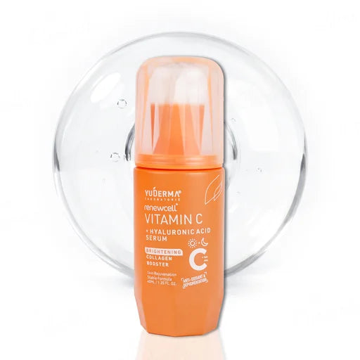 Yuderma Renewcell Vitamin-C + Hyaluronic Acid Serum – 40 mL | 20% Triple Vitamin C Brightening Serum
