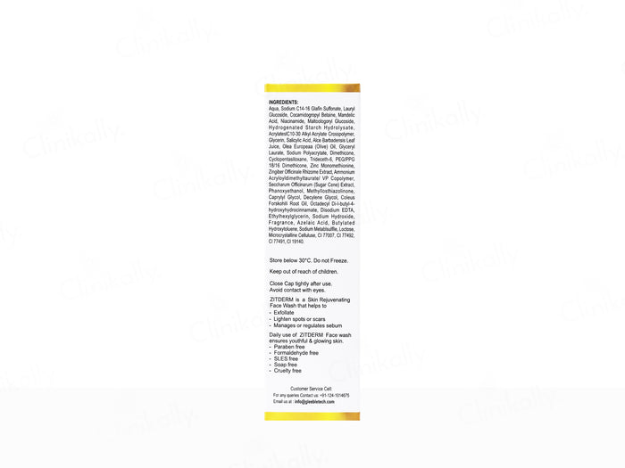 Zitderm Skin Rejuvenating Face Wash