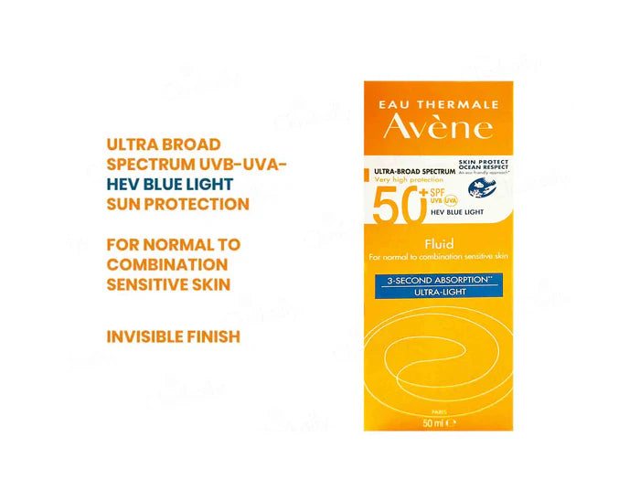 Avène Very High Protection Ultra-Light Sunscreen Fluid SPF 50+ – Invisible Daily Defense