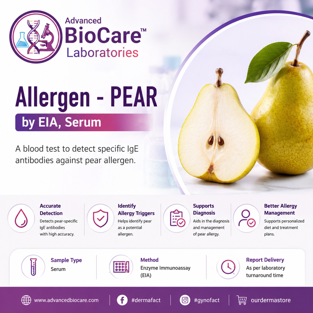 Allergen - PEAR by EIA, Serum