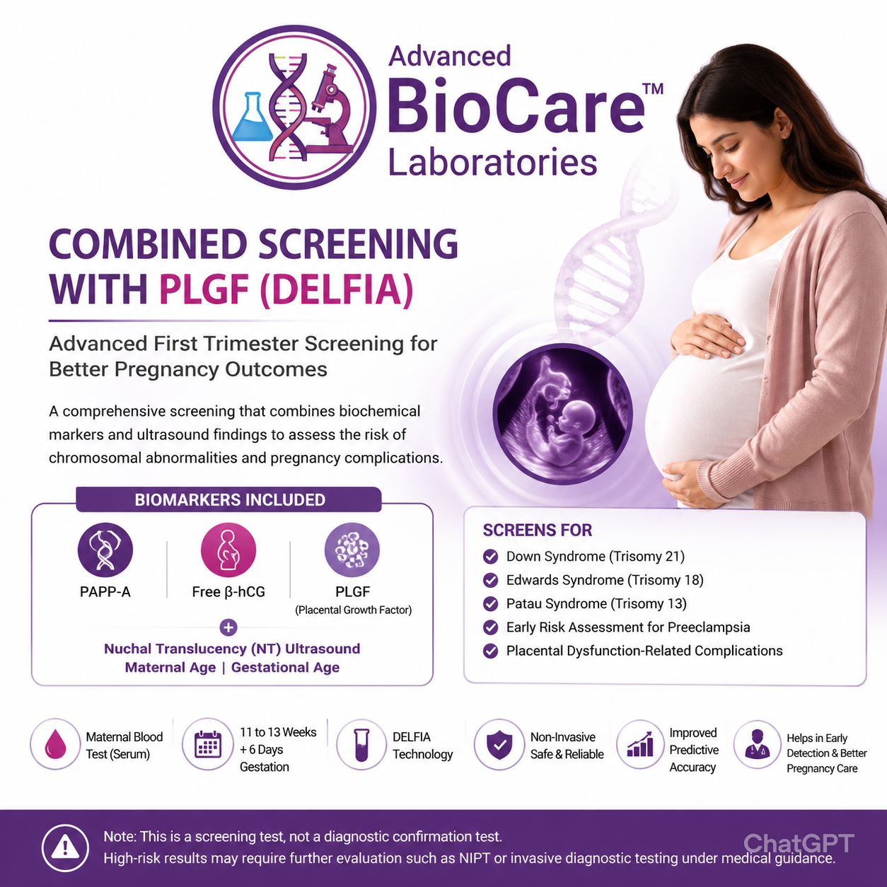 Combined Screening with PLGF (Delfia) - Biovalues