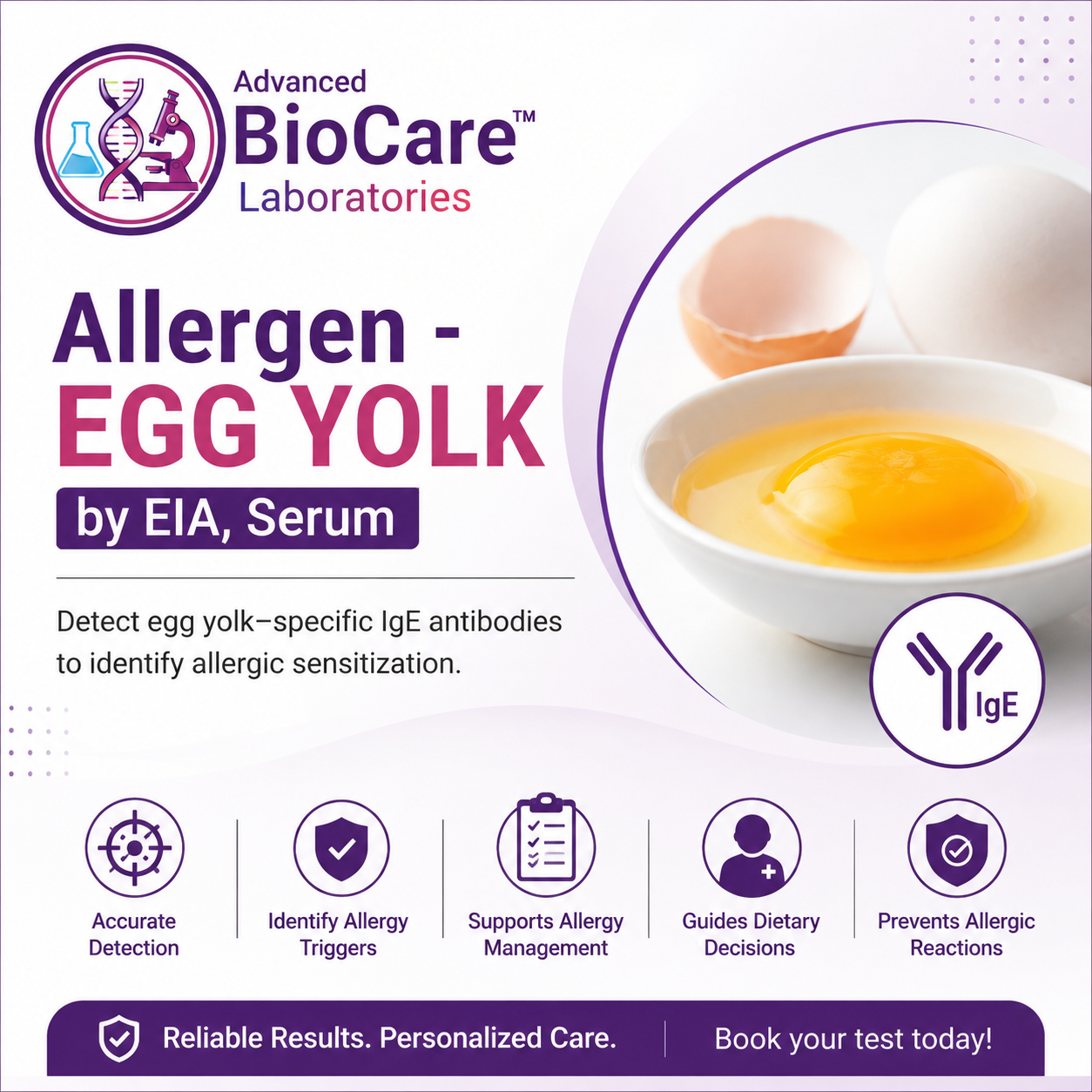 Allergen - EGG YOLK by EIA, Serum