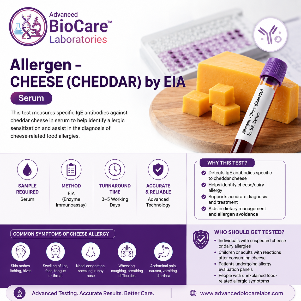Allergen -   CHEESE (CHEDDAR) by EIA, Serum