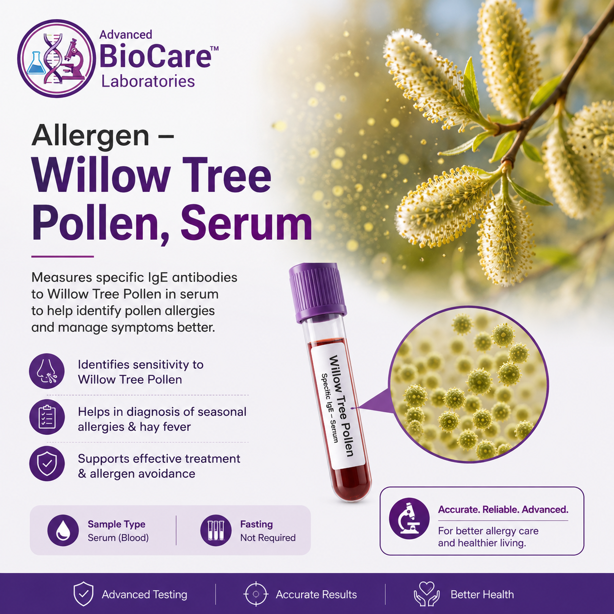 Allergen - Willow Tree Pollen, Serum
