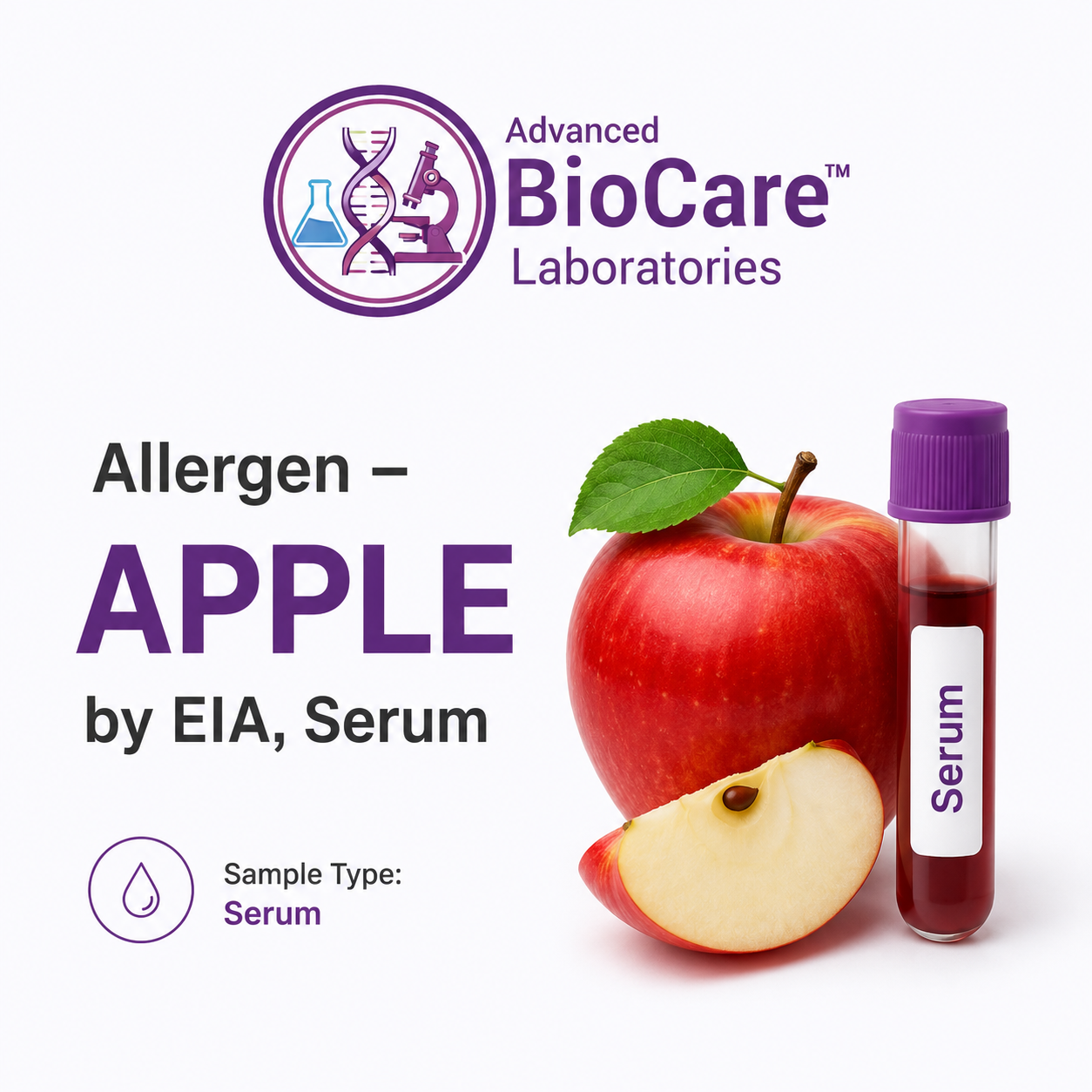 Allergen - APPLE by EIA, Serum