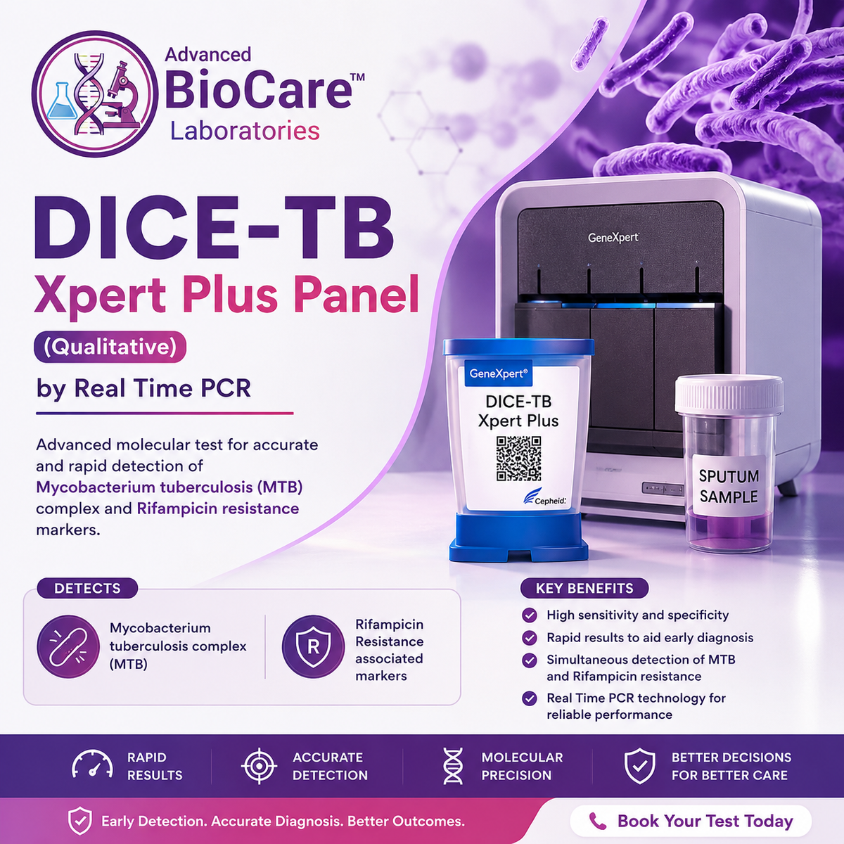 DICE-TB Xpert Plus panel (Qualitative) by Real Time PCR