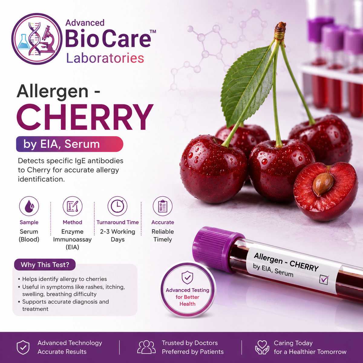 Allergen - CHERRY by EIA, Serum