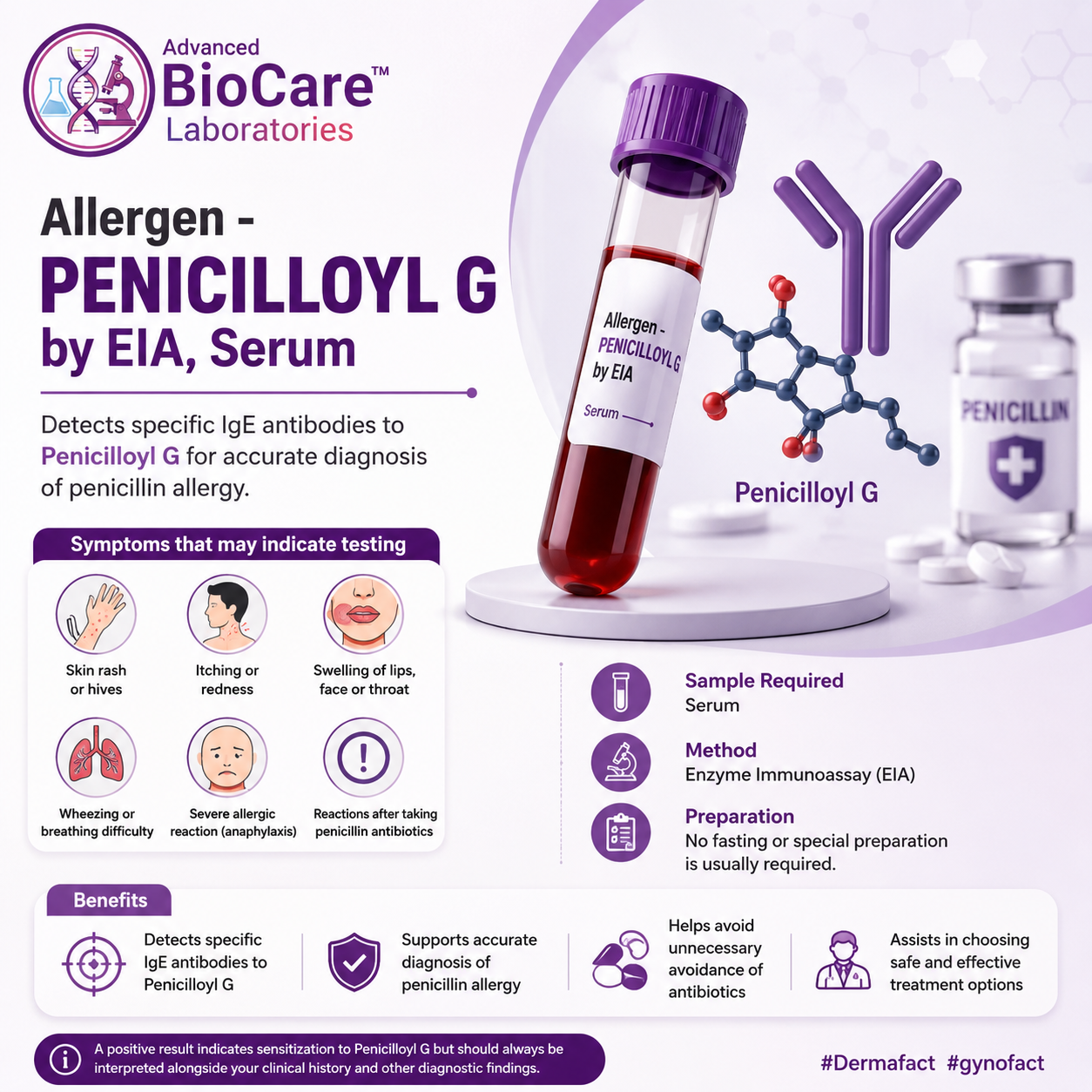 Allergen - PENICILLOYL G by EIA, Serum