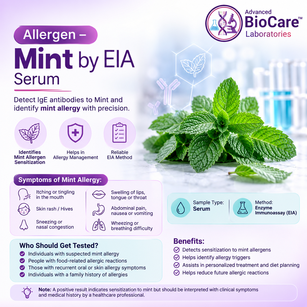 Allergen - MINT by EIA, Serum