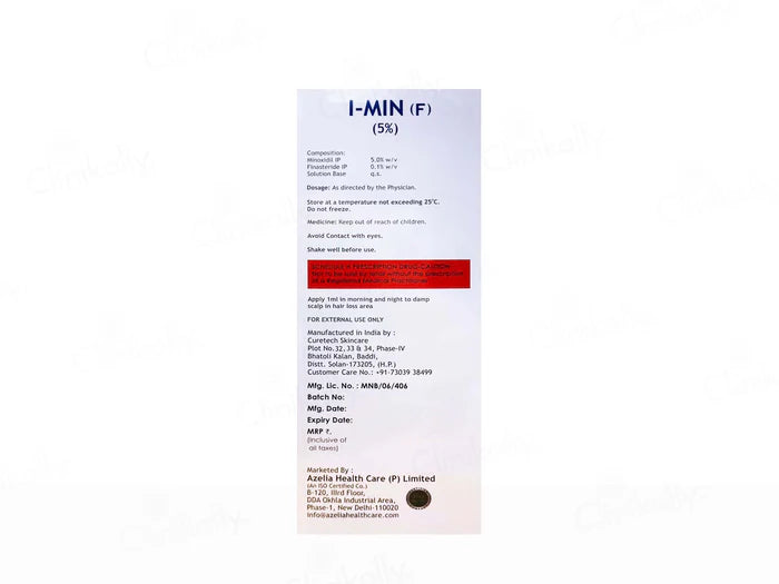I-Min F 5% Topical Solution  Rx - Prescription Required | Azelia Healthcare