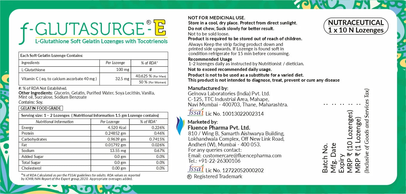 BUCUAL ABSORPTION  F-GLUTASURGE -E