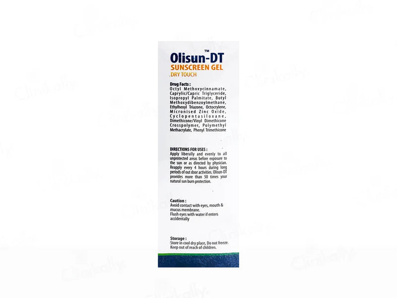 Olisun-DT Dry Touch Sunscreen Gel SPF 50+ PA+++