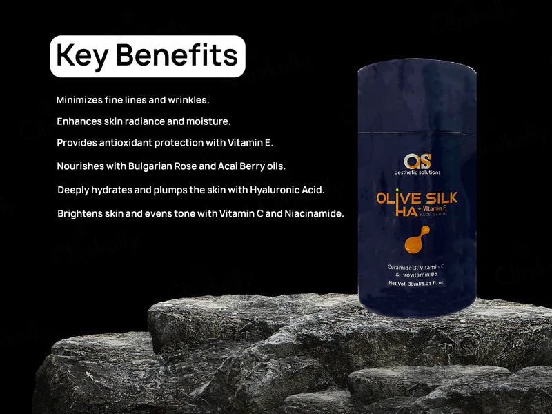 Olivesilk HA + Vitamin E Face Serum