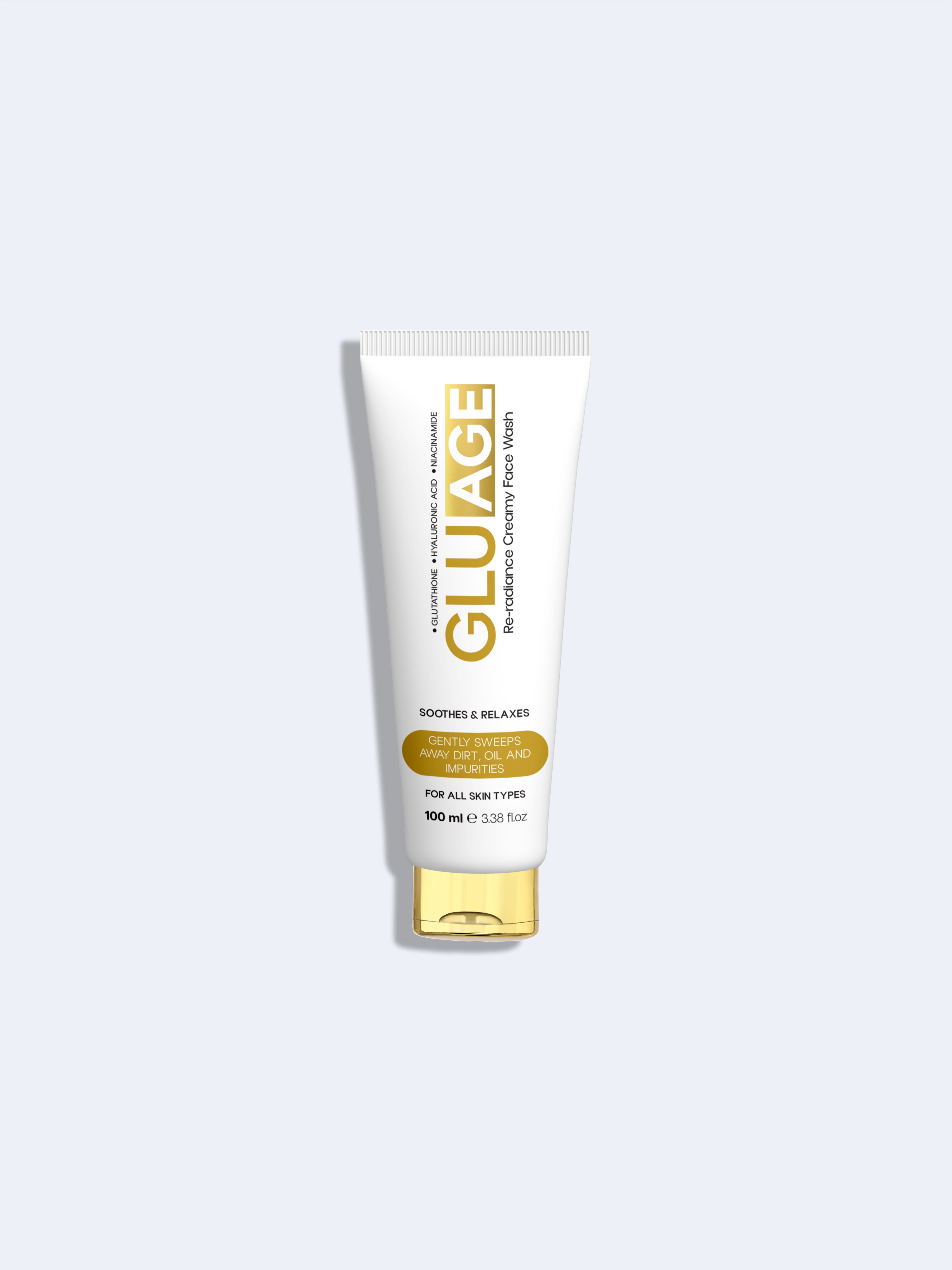 Gluage Re-Radiance Creamy Facewash – Gentle Glow-Boosting Cleanser