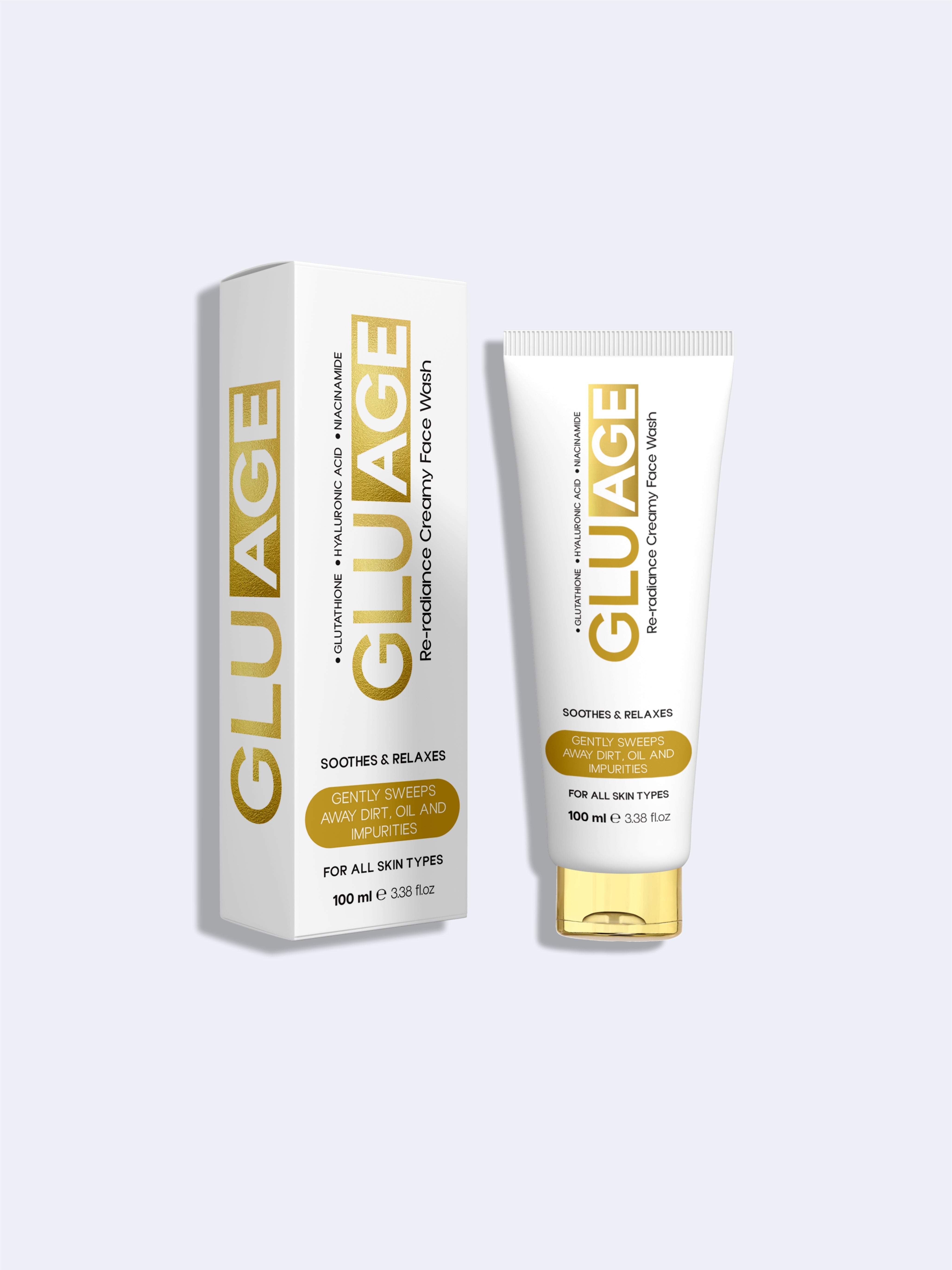 Gluage Re-Radiance Creamy Facewash – Gentle Glow-Boosting Cleanser
