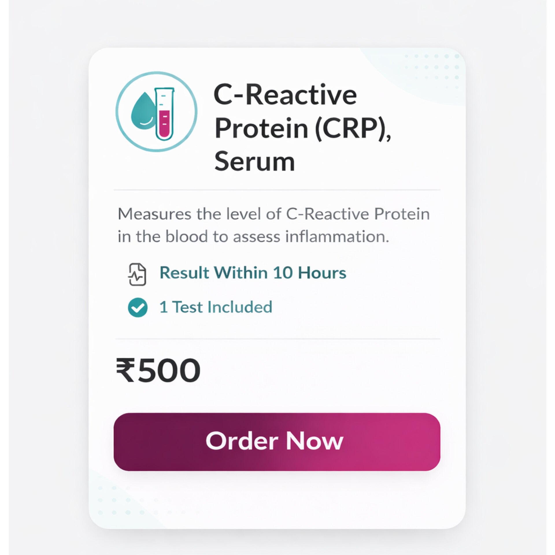 C-Reactive Protein (CRP), Serum Test