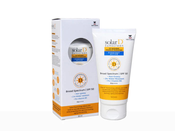 Solar D Sunscreen Everyday Active SPF 50 PA++++ – Advanced UV Defense for Active Lifestyles