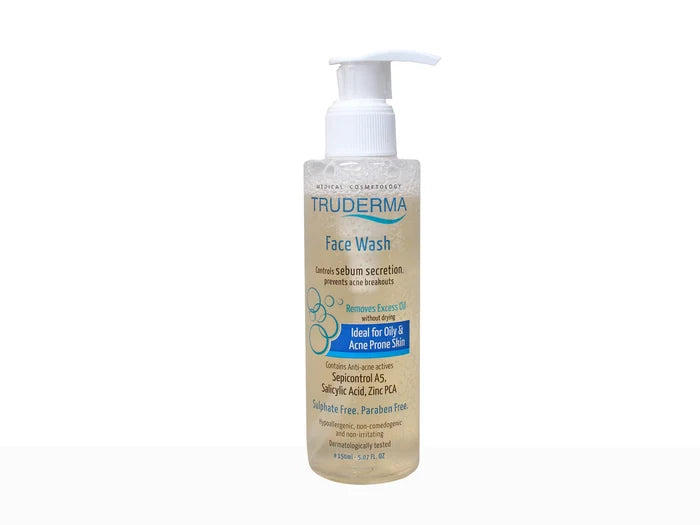 Truderma Face Wash 150 mL – Salicylic Acid + Zinc PCA + Sepicontrol A5