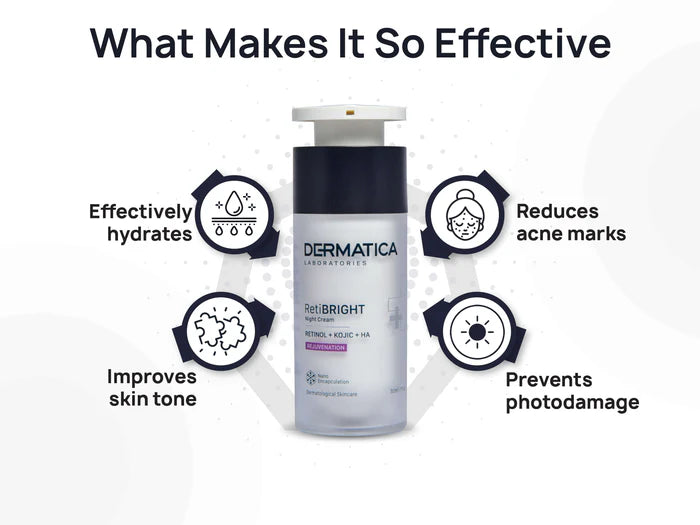 Dermatica RetiBright Night Cream – Advanced Retinol Brightening &amp; Skin Renewal Cream